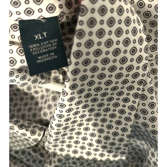 Perry Ellis Alloy Big & Tall Button Up Short Sleeve Shirt XLT TGE EGA 100% Cotto - Picture 10 of 15